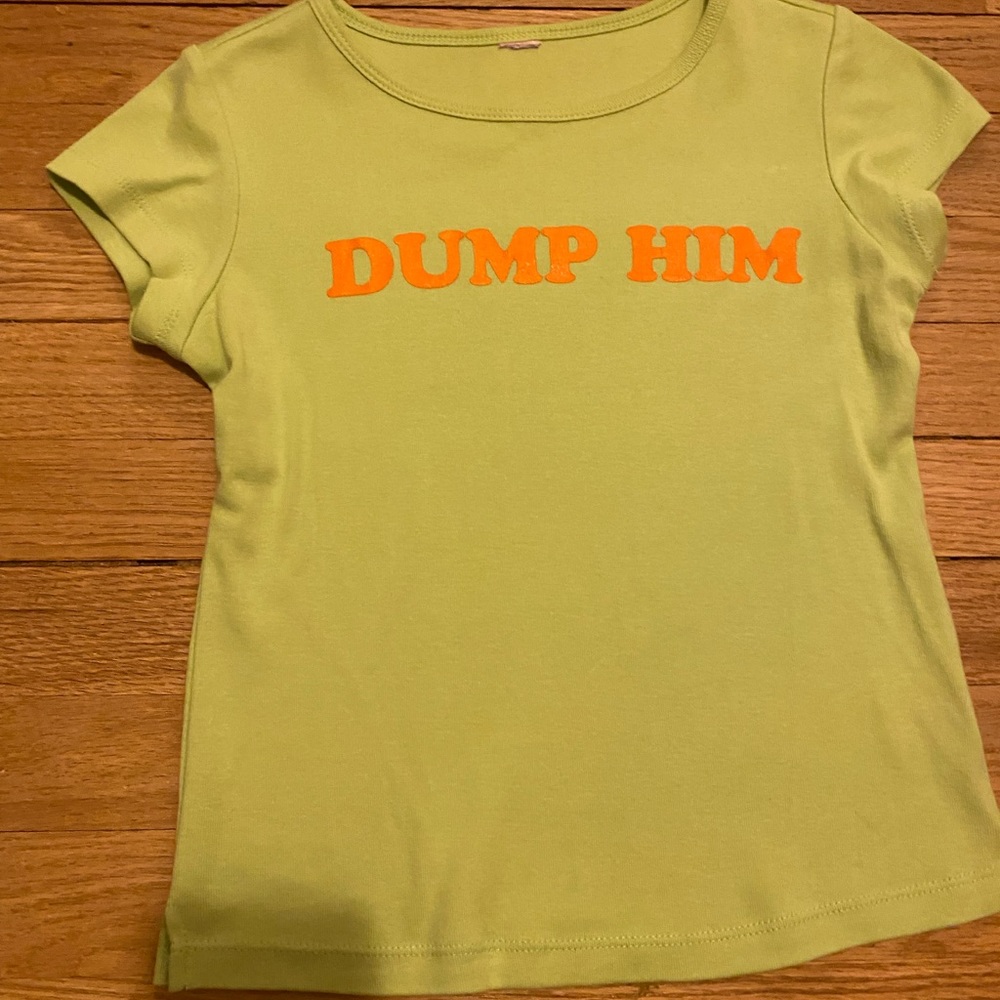 green graphic baby tee